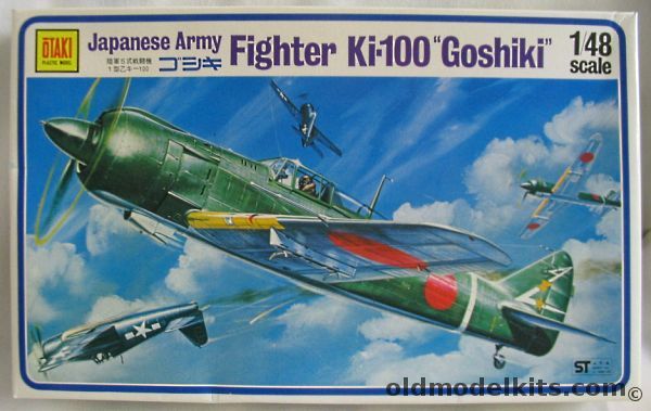 Otaki 1/48 Kawasaki Goshikisen Ki-100 - With Markings for Three Aircraft, 13 plastic model kit